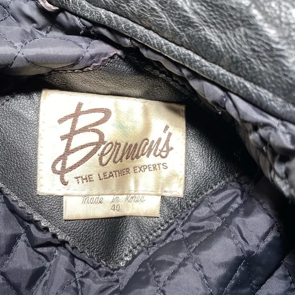 Berman’s Leather Biker Jacket - Picture 2 of 6